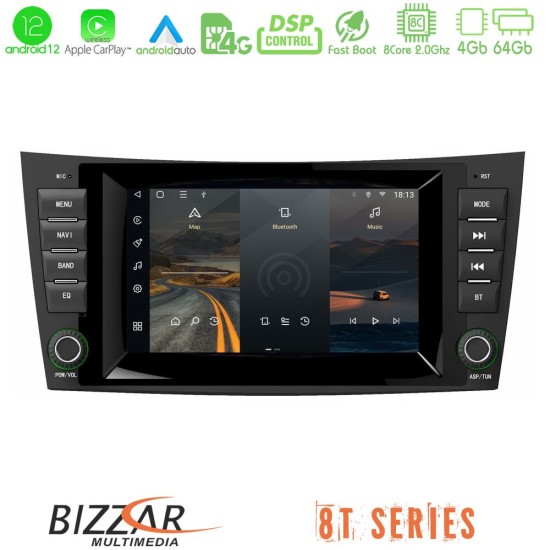 Bizzar OEM Mercedes E Class/CLS Class (W211/W219) 8core Android12 4+64GB Navigation Multimedia Deckless 7" με Carplay/AndroidAuto