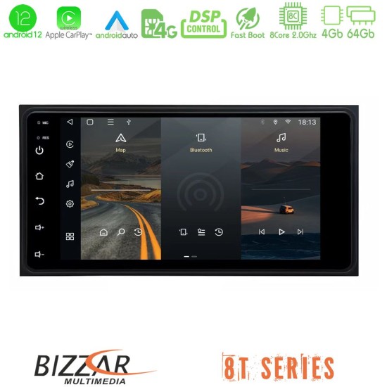 Bizzar OEM Toyota RAV4/Yaris 8core Android12 4+64GB Navigation Multimedia Deckless 7" με Carplay/AndroidAuto