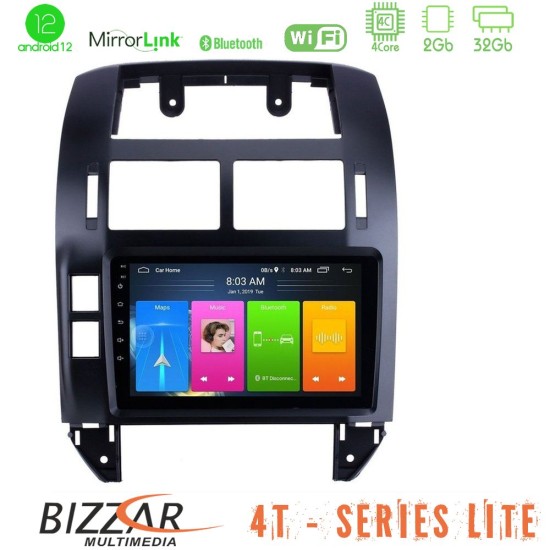 Bizzar 4T Series VW Polo 2002-2008 4Core Android13 2+32GB Navigation Multimedia Tablet 9"