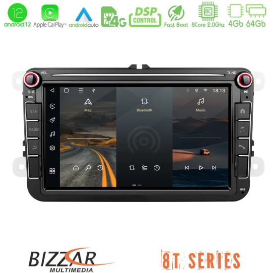 Bizzar OEM VW Group 8core Android12 4+64GB Navigation Multimedia Deckless 8" με Carplay/AndroidAuto