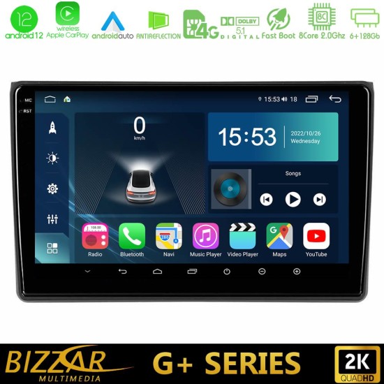 Bizzar G+ Series Audi A4 B7 8core Android12 6+128GB Navigation Multimedia Tablet 9"