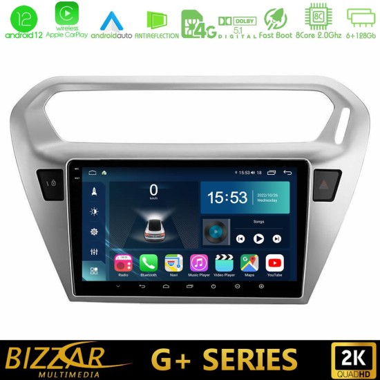 Bizzar G+ Series Citroën C-Elysée / Peugeot 301 8Core Android12 6+128GB Navigation Multimedia Tablet 9"