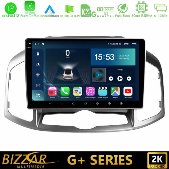 Bizzar G+ Series Chevrolet Captiva 2012-2016 8Core Android12 6+128GB Navigation Multimedia Tablet 9"