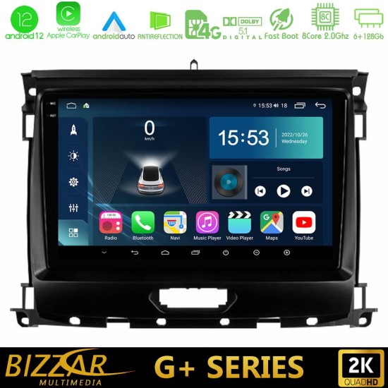 Bizzar G+ Series Ford Ranger 2017-2022 8core Android12 6+128GB Navigation Multimedia Tablet 9"