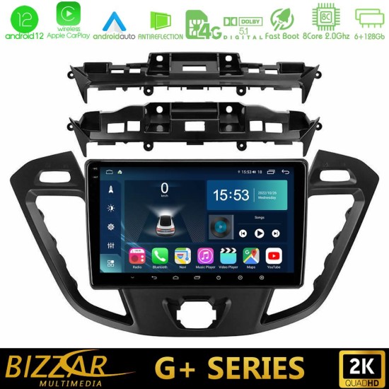 Bizzar G+ Series Ford Transit Custom/Tourneo Custom 8core Android12 6+128GB Navigation Multimedia Tablet 9"