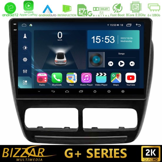 Bizzar G+ Series Fiat Doblo / Opel Combo 2010-2014 8Core Android12 6+128GB Navigation Multimedia Tablet 9"