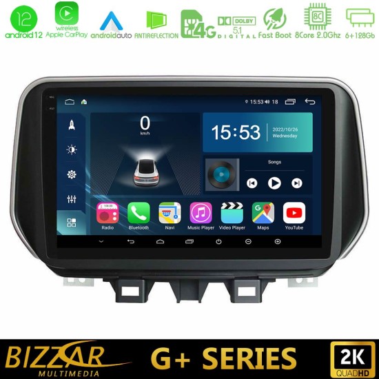 Bizzar G+ Series Hyundai Tucson 2019-> 8Core Android12 6+128GB Navigation Multimedia Tablet 9"