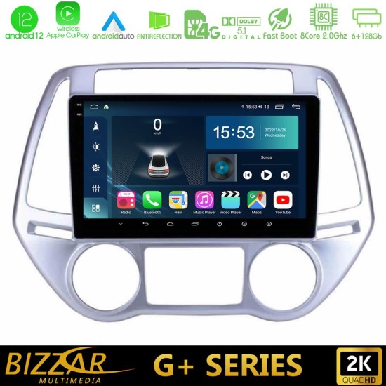 Bizzar G+ Series Hyundai i20 2012-2014 8core Android12 6+128GB Navigation Multimedia Tablet 9"