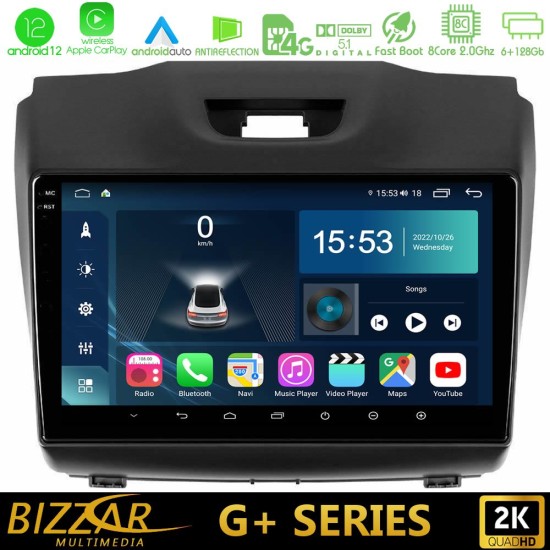 Bizzar G+ Series Isuzu D-MAX 2012-2019 8core Android12 6+128GB Navigation Multimedia Tablet 9"