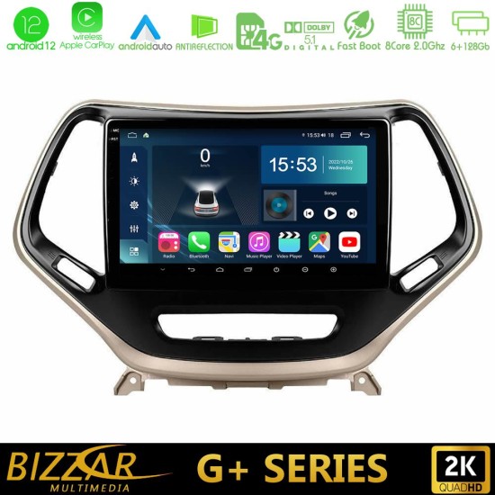 Bizzar G+ Series Jeep Cherokee 2014-2019 8core Android12 6+128GB Navigation Multimedia Tablet 9"