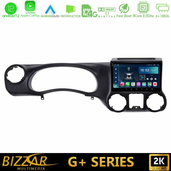 Bizzar G+ Series Jeep Wrangler 2011-2014 8Core Android12 6+128GB Navigation Multimedia Tablet 10"