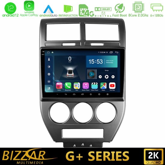 Bizzar G+ Series Jeep Compass/Patriot 2007-2009 8core Android12 6+128GB Navigation Multimedia Tablet 10"