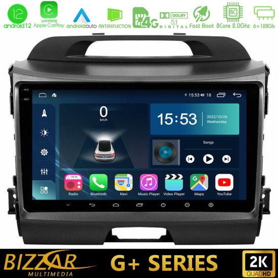 Bizzar G+ Series Kia Sportage 8core Android12 6+128GB Navigation Multimedia Tablet 9"