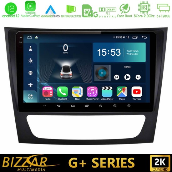 Bizzar G+ Series Mercedes E Class / CLS Class 8core Android12 6+128GB Navigation Multimedia 9"