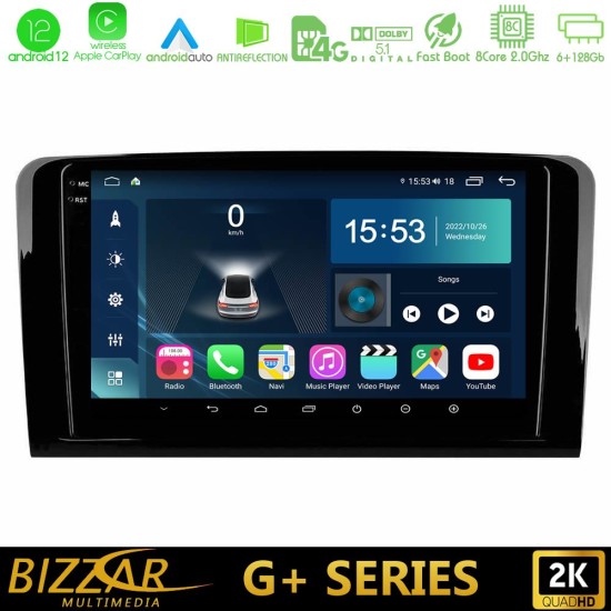 Bizzar G+ Series Mercedes ML/GL Class 8core Android12 6+128GB Navigation Multimedia Tablet 9"