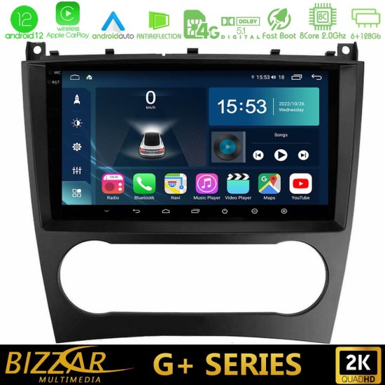 Bizzar G+ Series Mercedes W203 Facelift 8core Android12 6+128GB Navigation Multimedia Tablet 9"