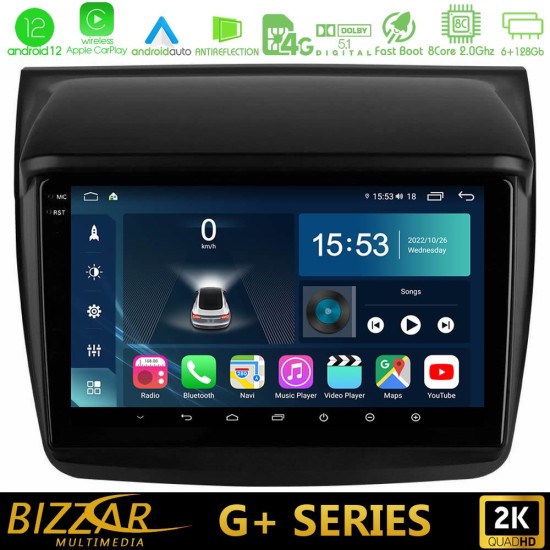 Bizzar G+ Series Mitsubishi L200 8core Android12 6+128GB Navigation Multimedia Tablet 9"