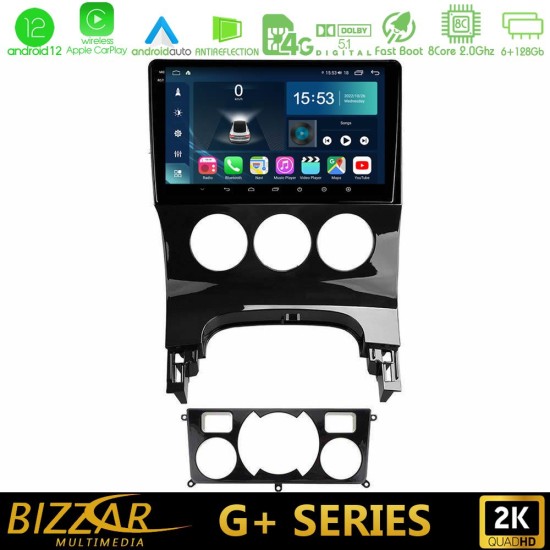 Bizzar G+ Series Peugeot 3008 AUTO A/C 8core Android12 6+128GB Navigation Multimedia Tablet 9"