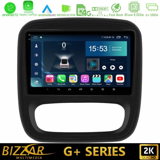 Bizzar G+ Series Renault/Nissan/Opel/Fiat 8core Android12 6+128GB Navigation Multimedia Tablet 9"