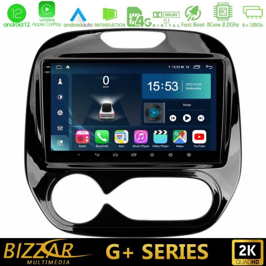 Bizzar G+ Series Renault Captur 2013-2019 (Auto AC) 8core Android12 6+128GB Navigation Multimedia Tablet 9"