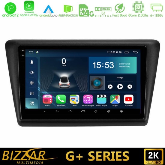 Bizzar G+ Series Skoda Rapid 2013-2017 8core Android12 6+128GB Navigation Multimedia Tablet 9"