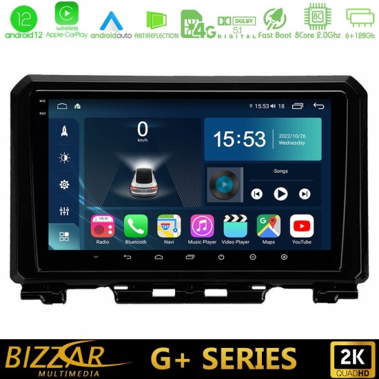 Bizzar G+ Series Suzuki Jimny 2018-2022 8core Android12 6+128GB Navigation Multimedia Tablet 9"