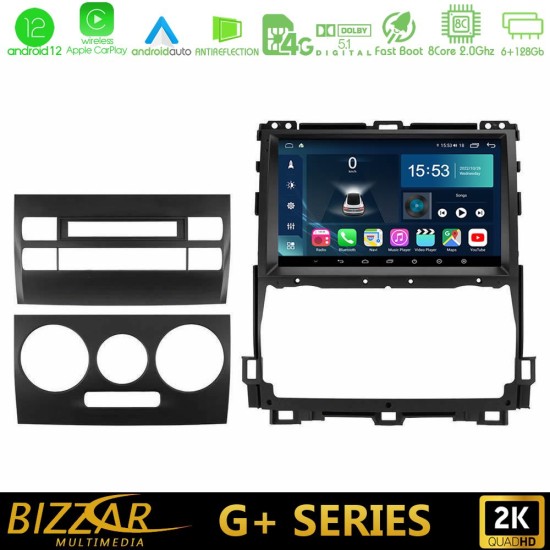 Bizzar G+ Series Toyota Land Cruiser J120 2002-2009 8Core Android12 6+128GB Navigation Multimedia Tablet 9"