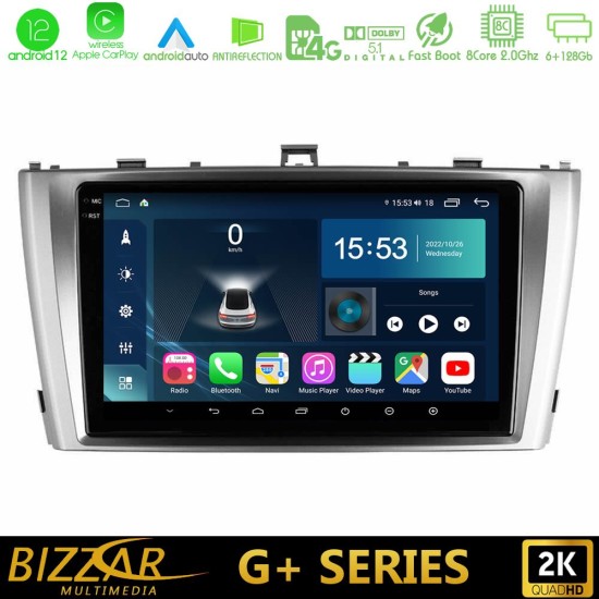 Bizzar G+ Series Toyota Avensis T27 8core Android12 6+128GB Navigation Multimedia Tablet 9"