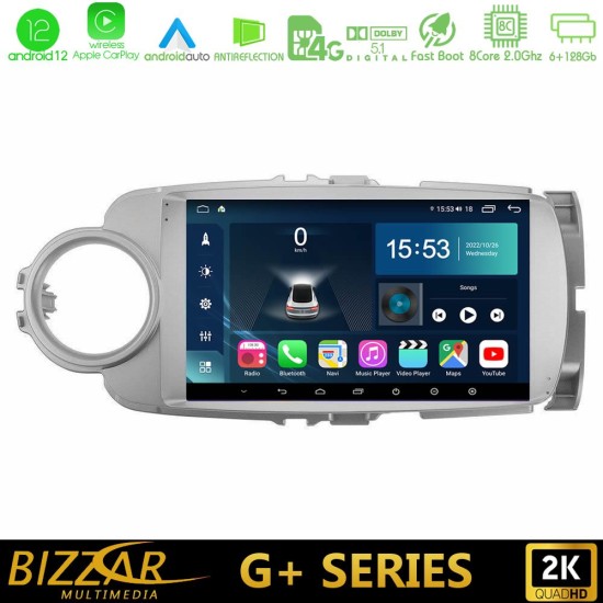 Bizzar G+ Series Toyota Yaris 8core Android12 6+128GB Navigation Multimedia Tablet 9"