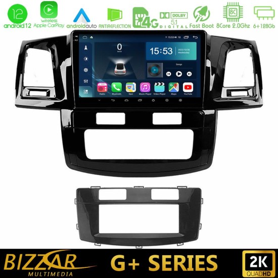 Bizzar G+ Series Toyota Hilux 2007-2011 8core Android12 6+128GB Navigation Multimedia Tablet 9"