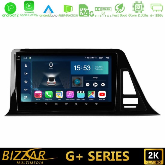 Bizzar G+ Series Toyota CH-R 8core Android12 6+128GB Navigation Multimedia Tablet 9"