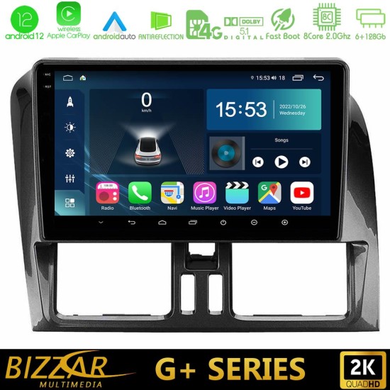 Bizzar G+ Series Volvo XC60 2009-2012 8core Android12 6+128GB Navigation Multimedia Tablet 9"