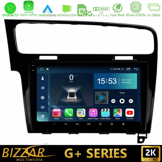 Bizzar G+ Series VW GOLF 7 8core Android12 6+128GB Navigation Multimedia Tablet 10"