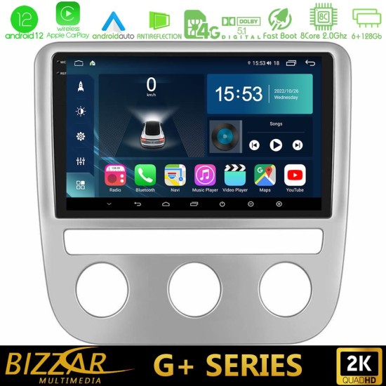 Bizzar G+ Series VW Scirocco 2008-2014 8Core Android12 6+128GB Navigation Multimedia Tablet 9"