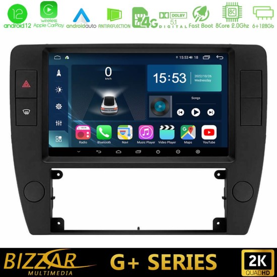 Bizzar G+ Series VW Passat B5 2001-2005 8core Android12 6+128GB Navigation Multimedia Tablet 9"