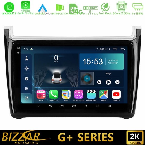 Bizzar G+ Series Vw Polo 8core Android12 6+128GB Navigation Multimedia Tablet 9"