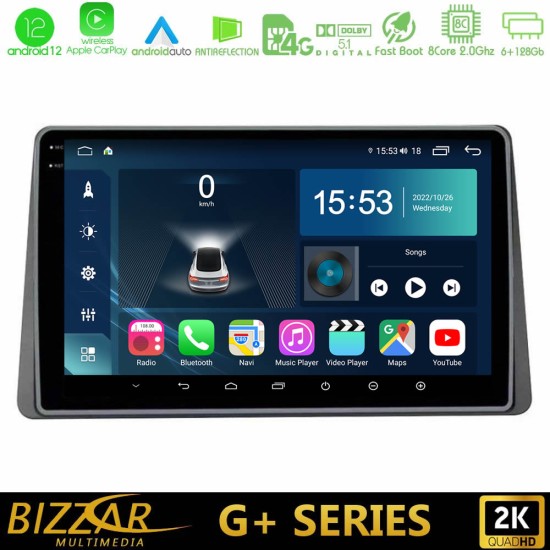 Bizzar G+ Series Dacia Duster 2019-> 8Core Android12 6+128GB Navigation Multimedia Tablet 10"