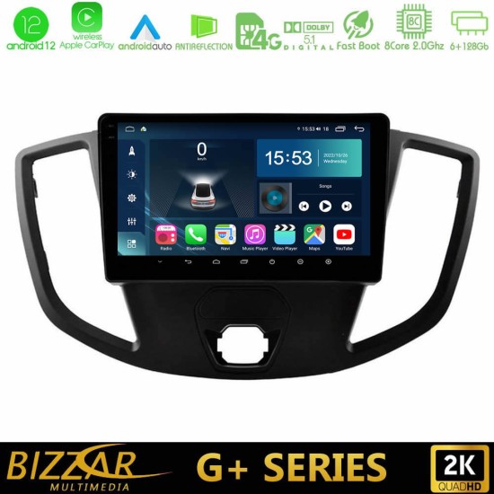 Bizzar G+ Series Ford Transit 2014-> 8Core Android12 6+128GB Navigation Multimedia Tablet 9"