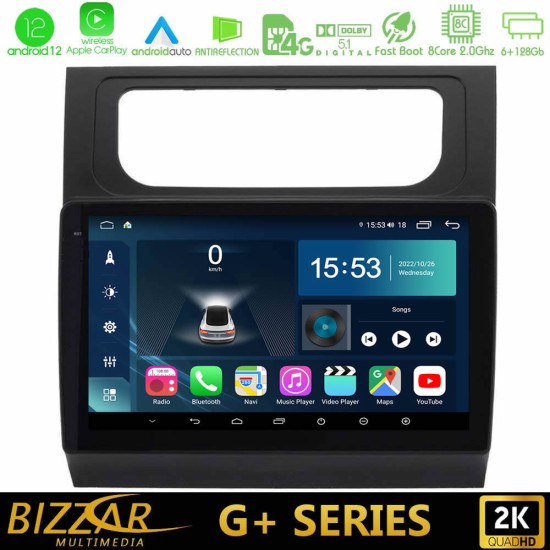 Bizzar G+ Series VW Touran 2011-2015 (Auto A/C) 8Core Android12 6+128GB Navigation Multimedia Tablet 10"