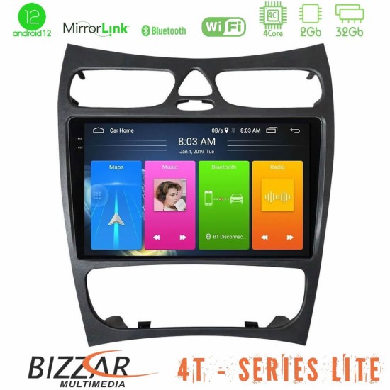 Bizzar 4T Series Mercedes CLK Class W209 2000-2004 4core Android13 2+32GB Navigation Multimedia Tablet 9"