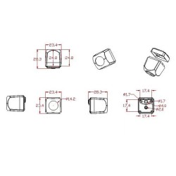 Bizzar Universal AHD Κάμερα Εμπρός ή Πίσω 180 Μοίρες 1080HD (Μεταλλική με βάση) Bizzar Universal AHD Κάμερα Εμπρός ή Πίσω 180 Μοίρες 1080HD (Μεταλλική με βάση)
