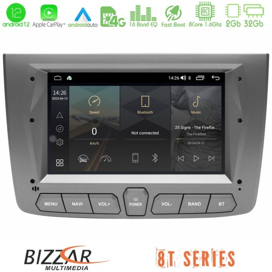 Bizzar OEM Alfa Romeo Mito 8core Android12 2+32GB Navigation Multimedia Deckless 7" με Carplay/AndroidAuto