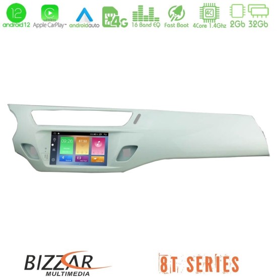 Bizzar OEM Citroen C3 2009-2016 4core Android12 2+32GB Navigation Multimedia Deckless 7" με Carplay/AndroidAuto (Άσπρο χρώμα)