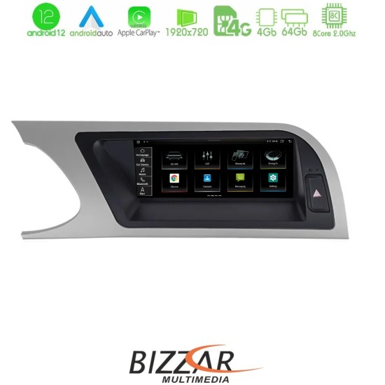 Bizzar OEM AUDI A5 (B8) 2008-2015 (με MMI3G) 8.8" Android12 8Core 4+64GB Navigation Multimedia Station