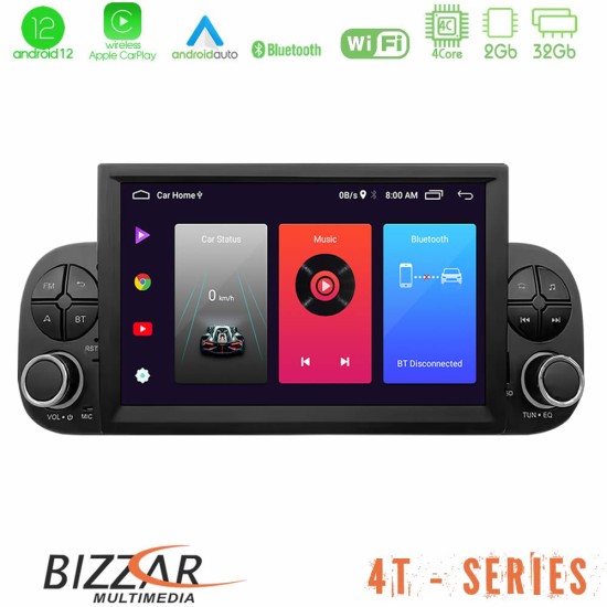 Bizzar OEM Fiat Panda 2012-2021 4core Android12 2+32GB Navigation Multimedia Deckless 7" με Carplay/AndroidAuto