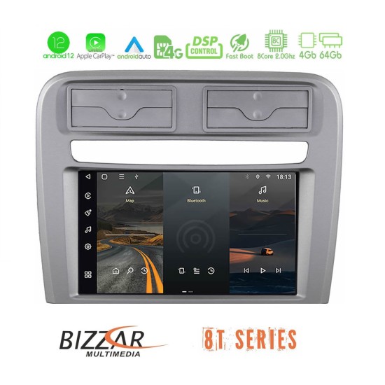 Bizzar OEM Fiat Grande Punto 8core Android12 4+64GB Navigation Multimedia Deckless 7" με Carplay/AndroidAuto