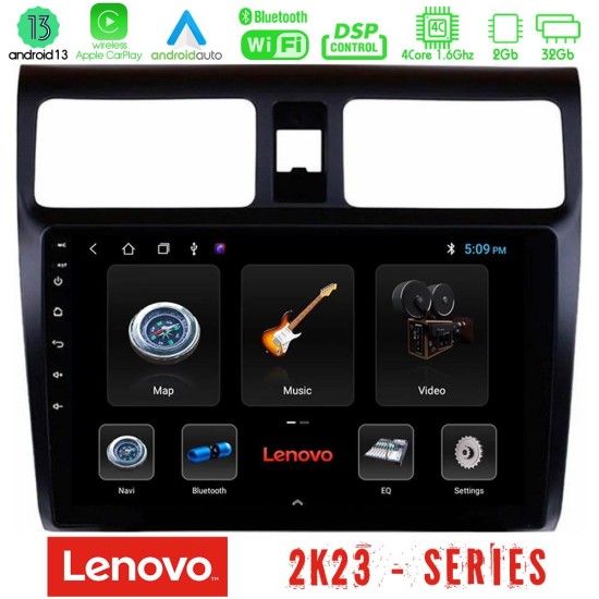 Lenovo Car Pad Suzuki Swift 2005-2010 4Core Android 13 2+32GB Navigation Multimedia Tablet 10"