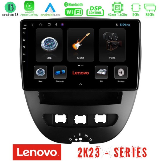 Lenovo Car Pad Toyota Aygo/Citroen C1/Peugeot 107 4Core Android 13 2+32GB Navigation Multimedia Tablet 10" Lenovo Car Pad Toyota Aygo/Citroen C1/Peugeot 107 4Core Android 13 2+32GB Navigation Multimedia Tablet 10"