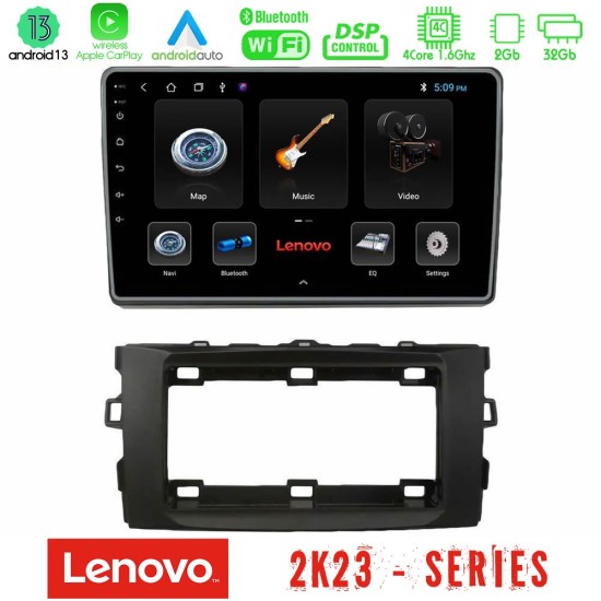 Lenovo Car Pad Toyota Auris 2013-2016 4core Android 13 2+32GB Navigation Multimedia Tablet 10"
