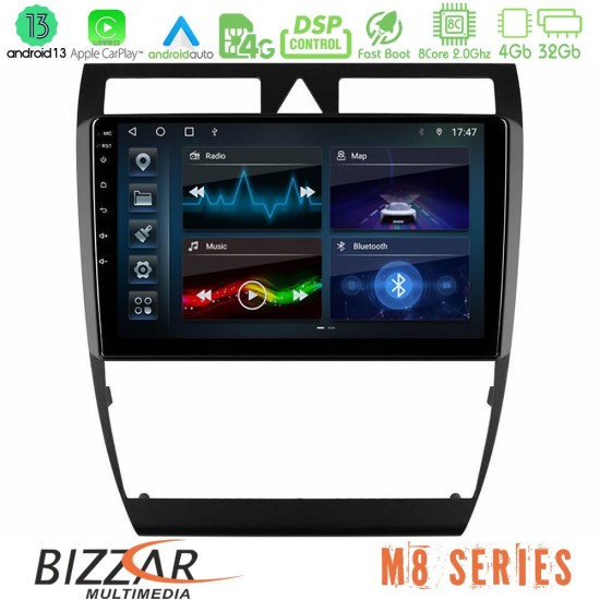 Bizzar M8 Series Audi A6 (C5) 1997-2004 8core Android13 4+32GB Navigation Multimedia Tablet 9"